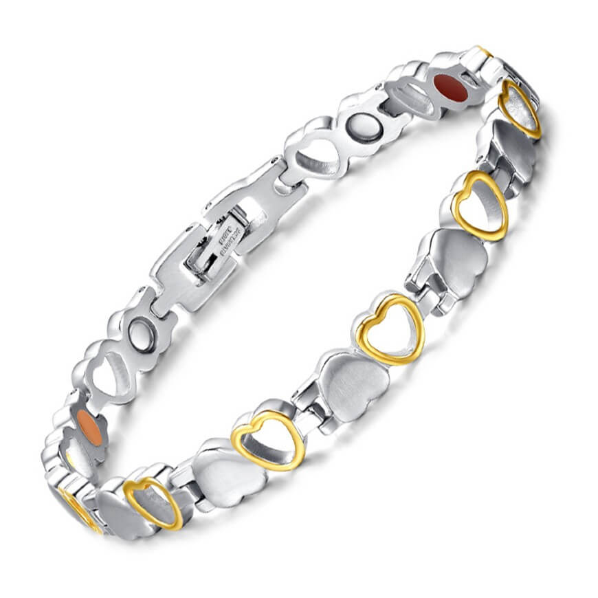 gold and silver magnetic bracelet for women
