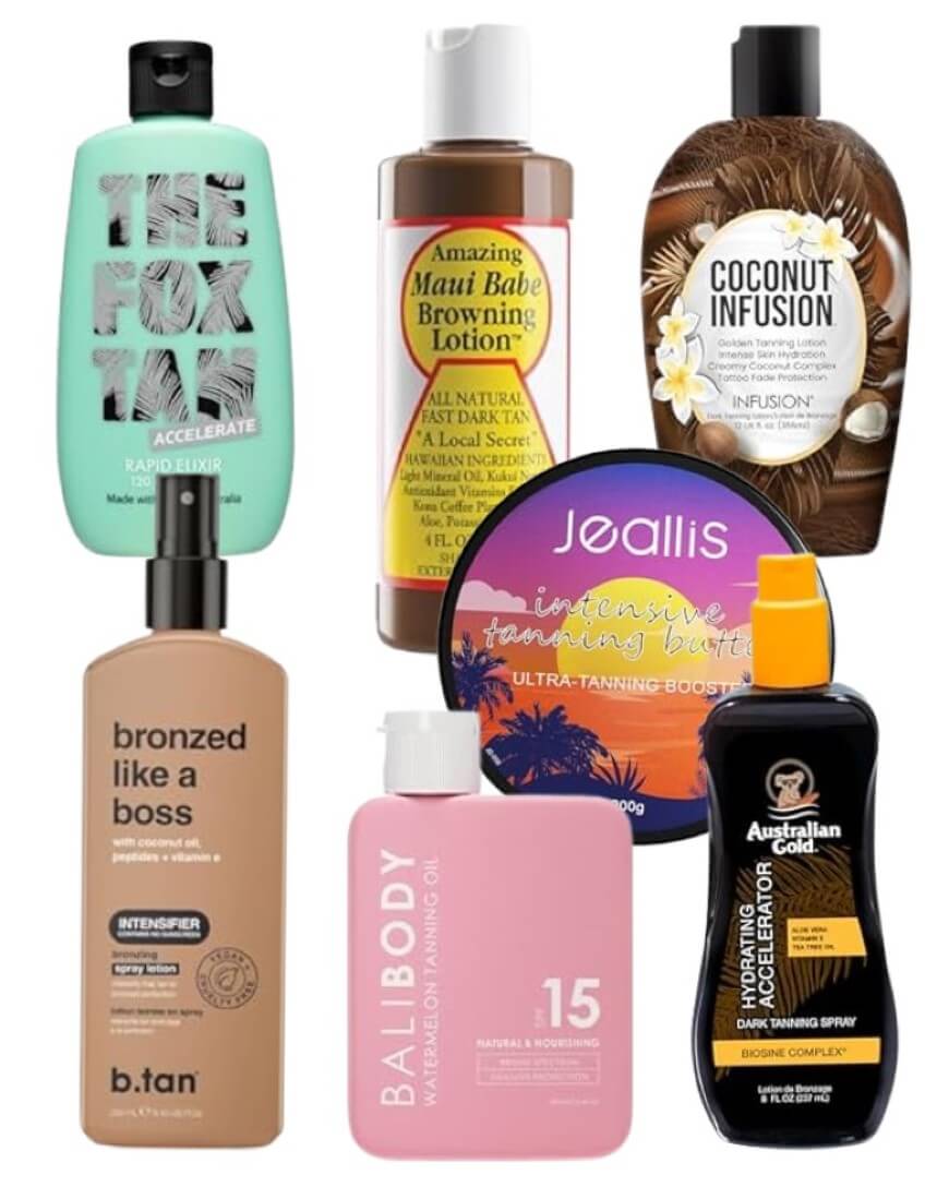 tanning accelerators used outdoors