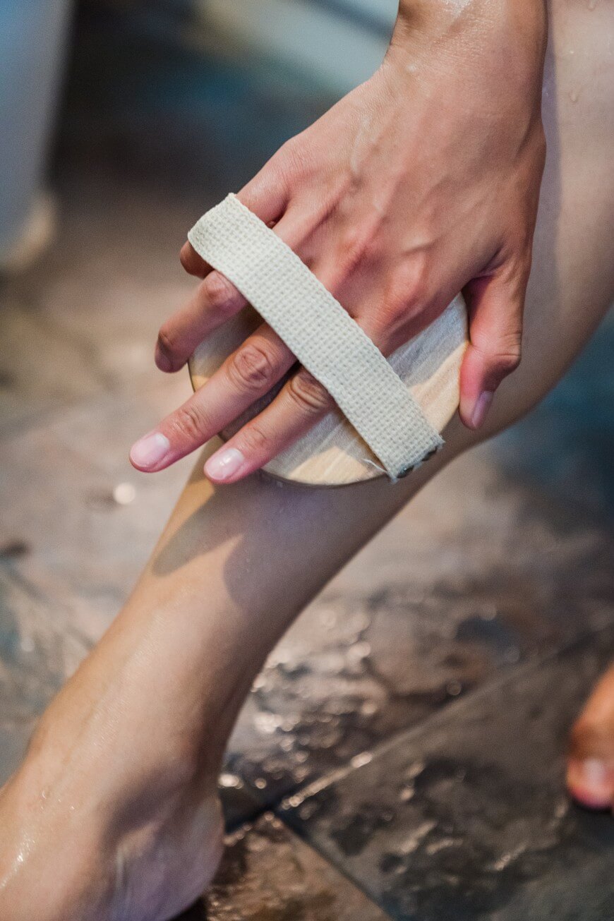 dry body brushing for glowing skin