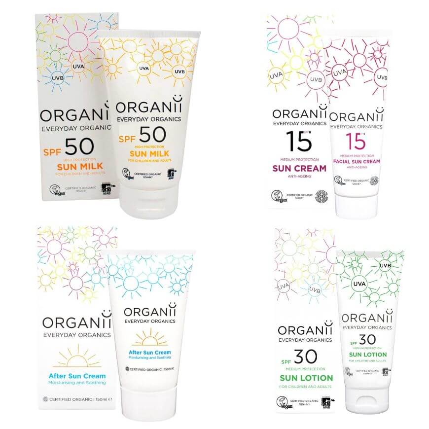 organii sun care products