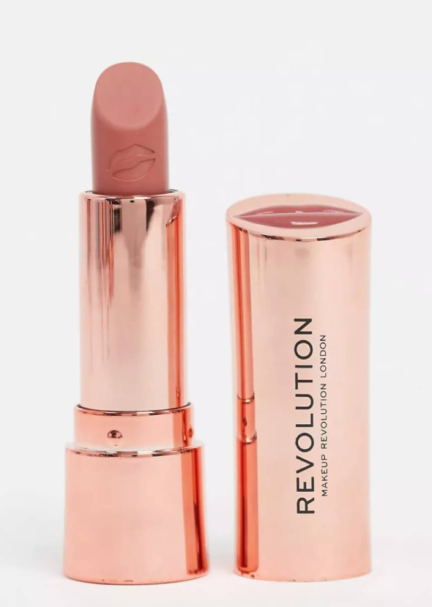 revolution pillow talk lipstick dupe in the shade chauffeur