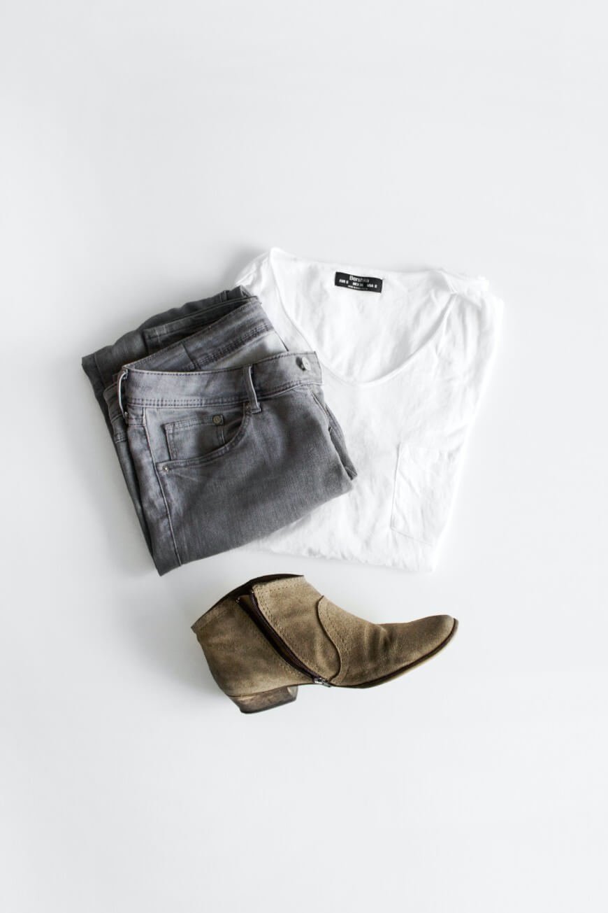 neutral minimalist clothing items
