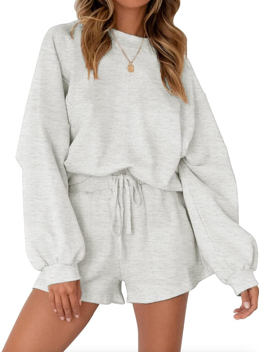 grey sweatshorts