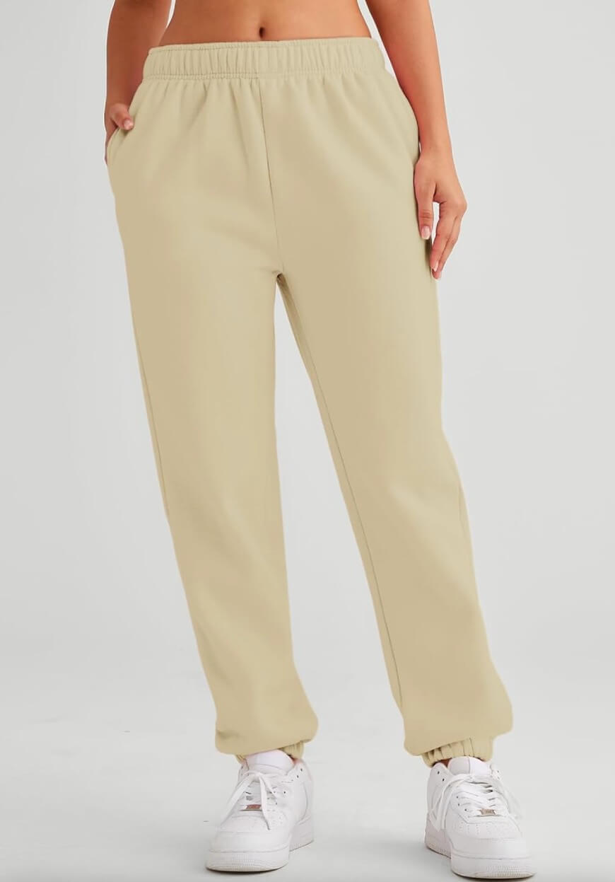 beige sweatpants