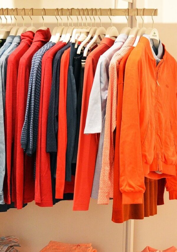 clothes on a rail