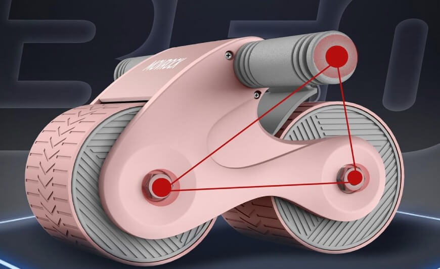 pink gym abs roller