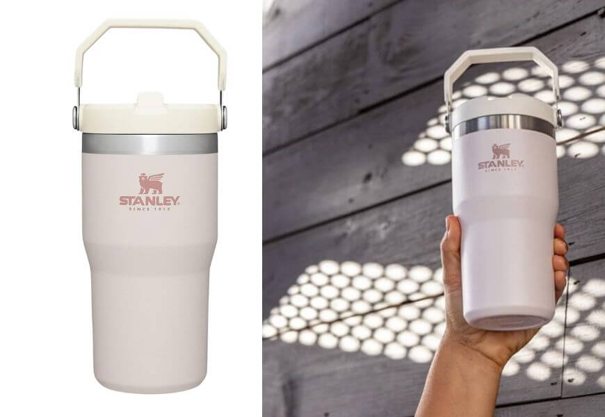 pink 20oz stanley tumbler