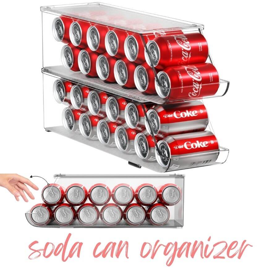 refrigerator soda can organizer