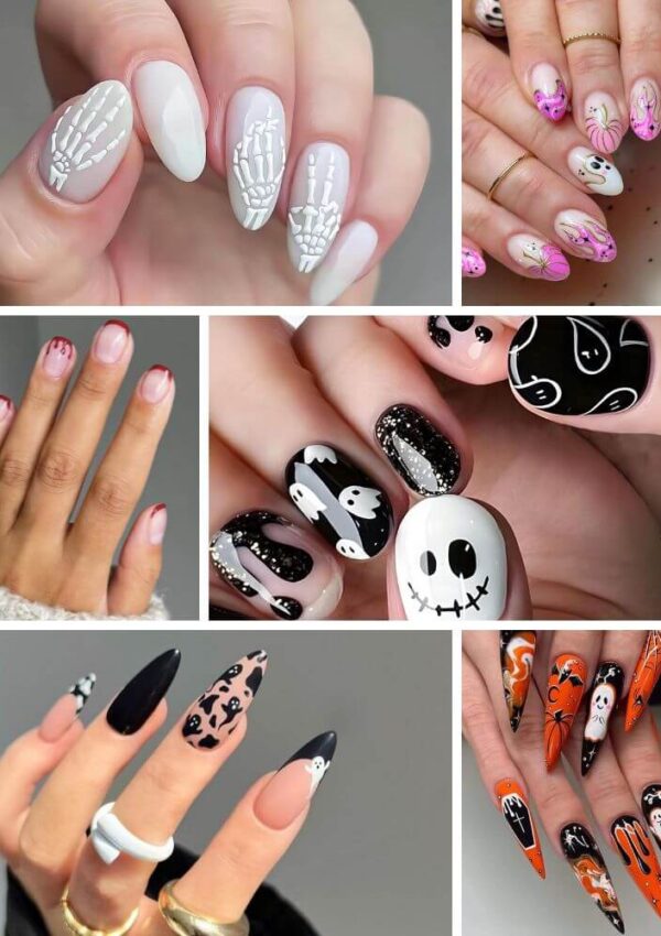 spooky press on nails