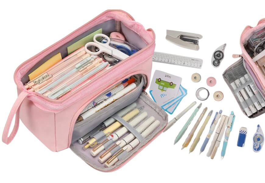 pink pencil case amazon