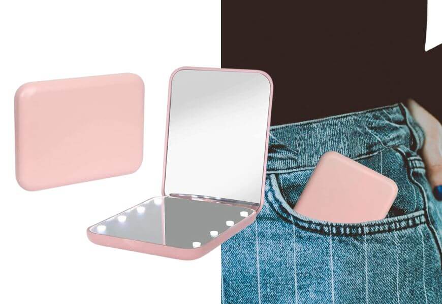 led mirror for pocket