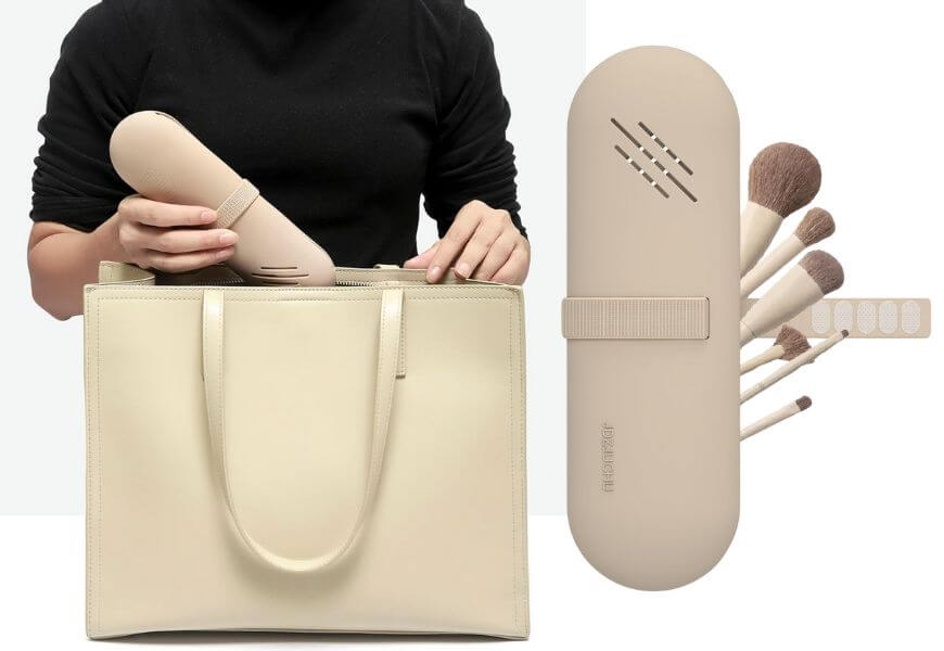 makeup brush travel case
