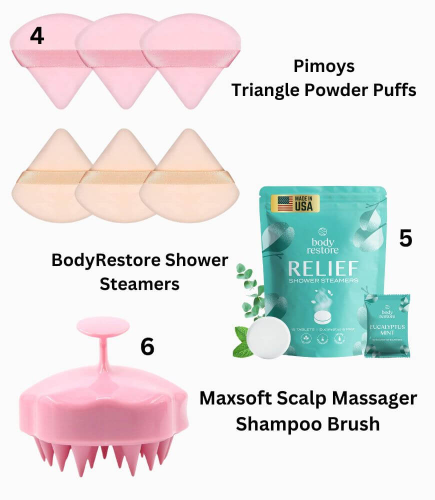 collage of tiktok beauty products on amazon