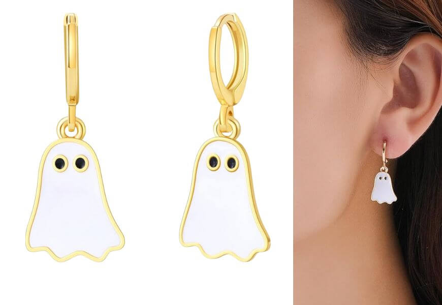 Cute ghost earrings from amazon