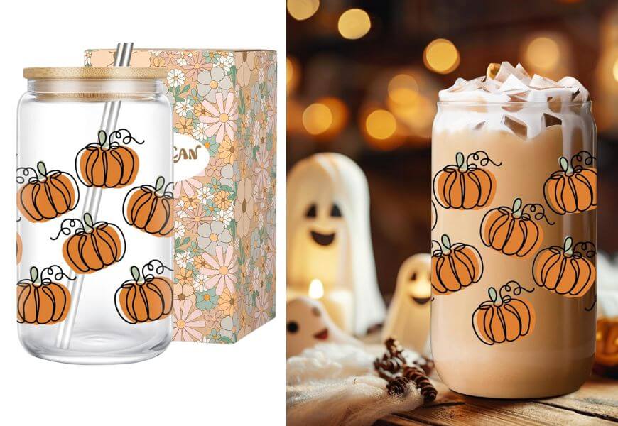 pumpkin ice coffee cup
