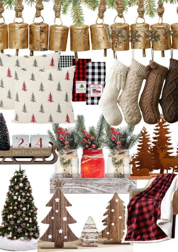 amazon christmas decor items with a farmhouse style