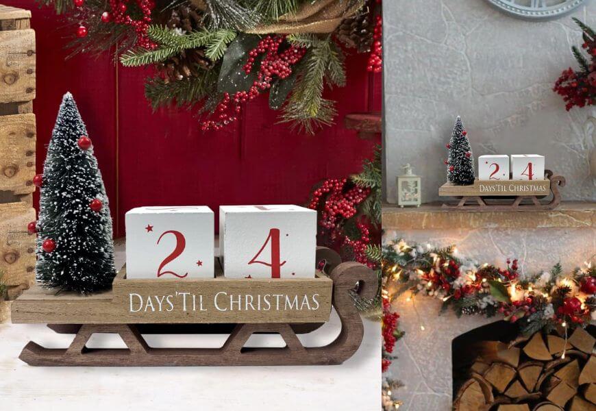 sleigh blocks with christmas countdown