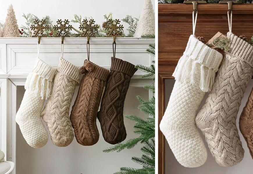 knitted christmas stockings from amazon