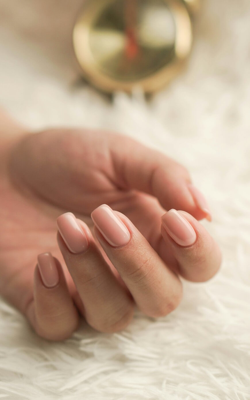 simple nude nails