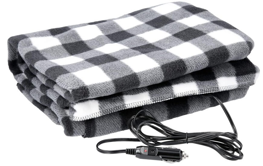 black and white plaid usb blanket