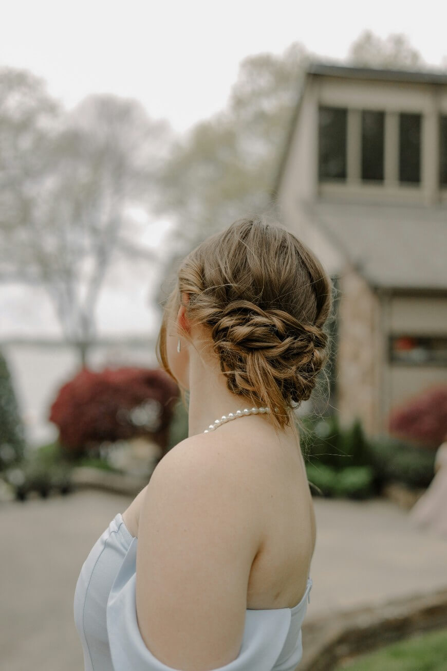 braided bridesmaid hairstyle