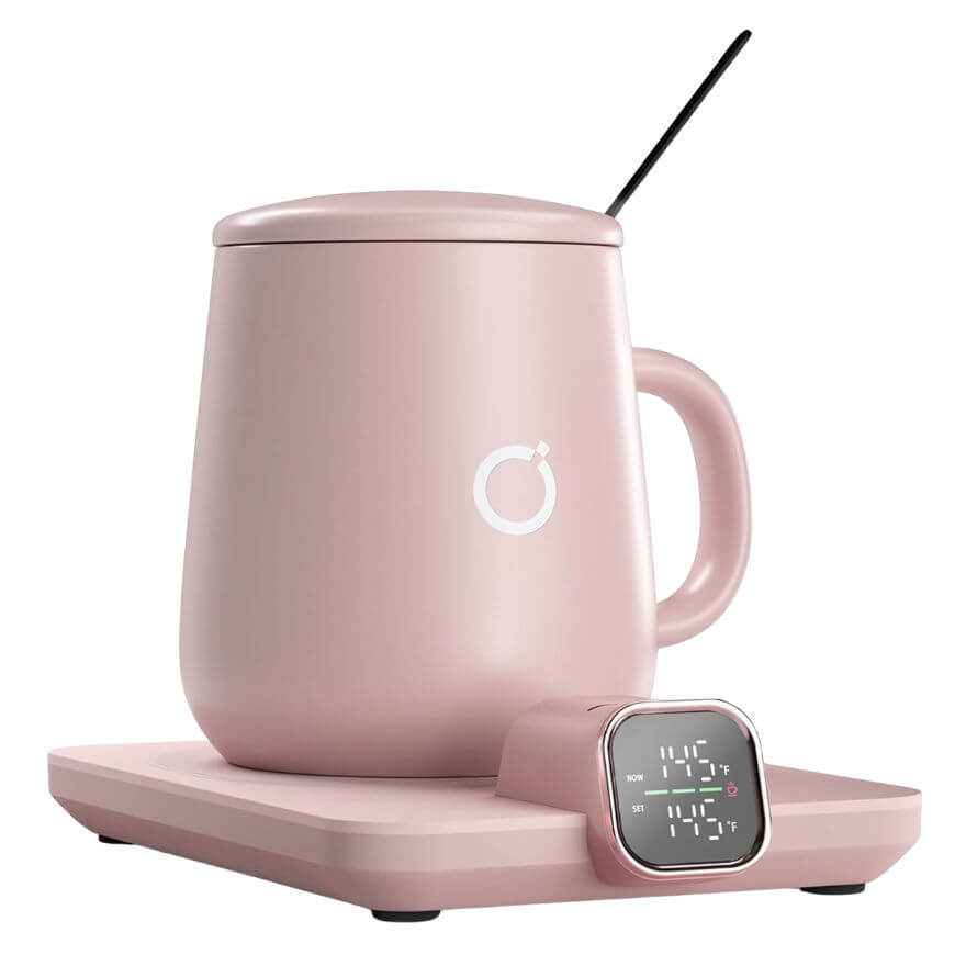 pink desk mug