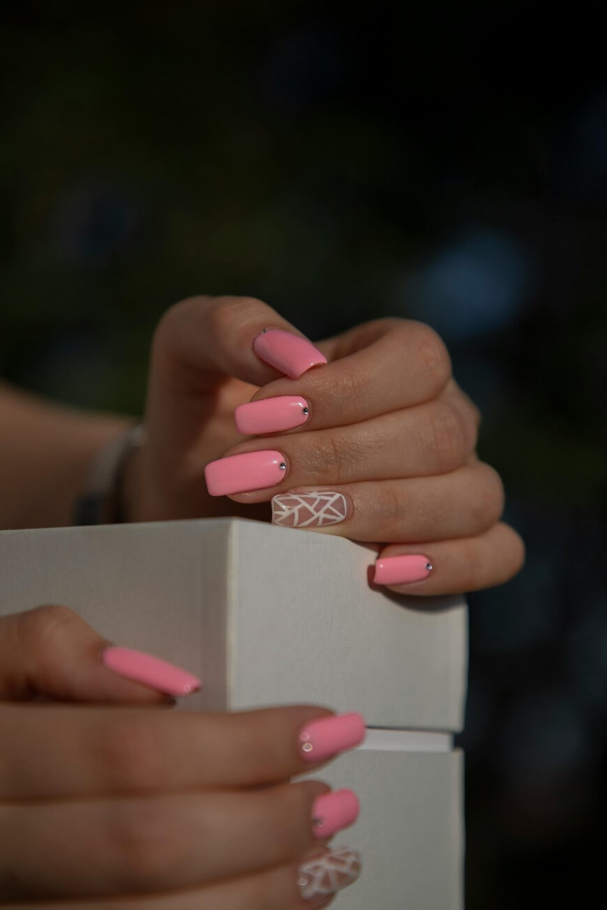 pink easter nails