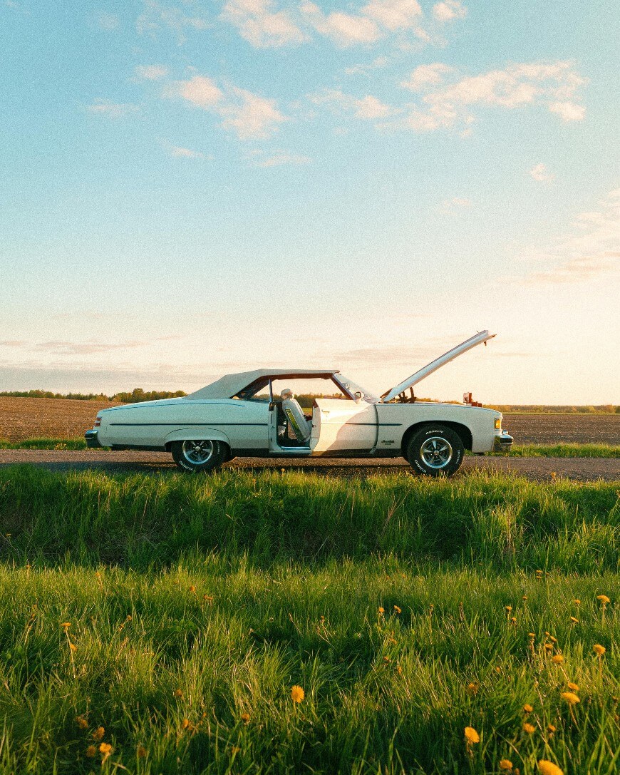 broken down car on highway