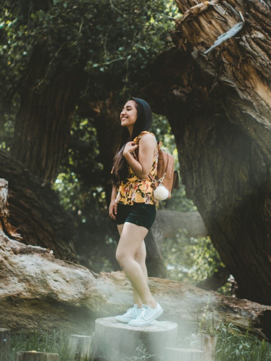 woman on summer hike