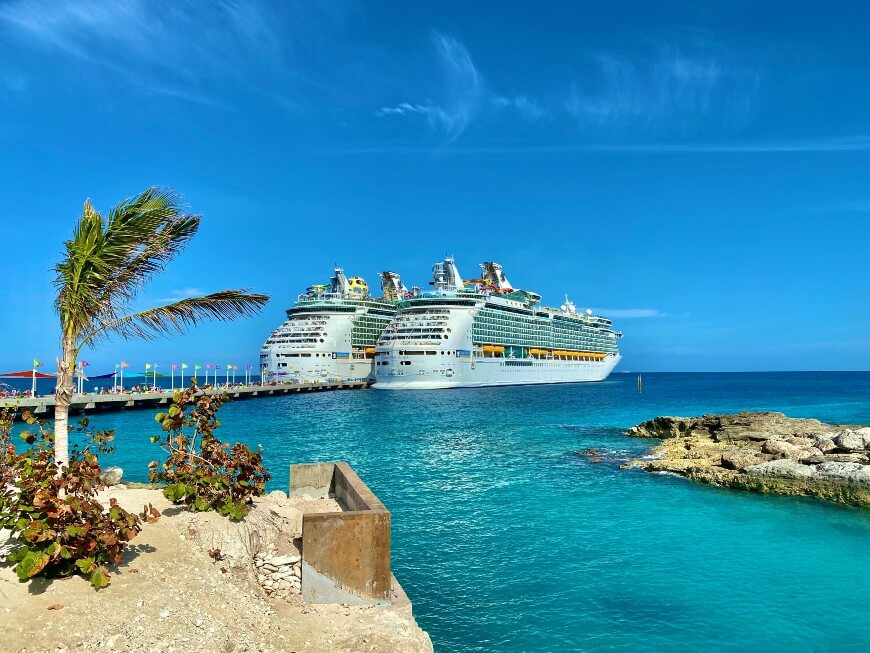 two cruise liners