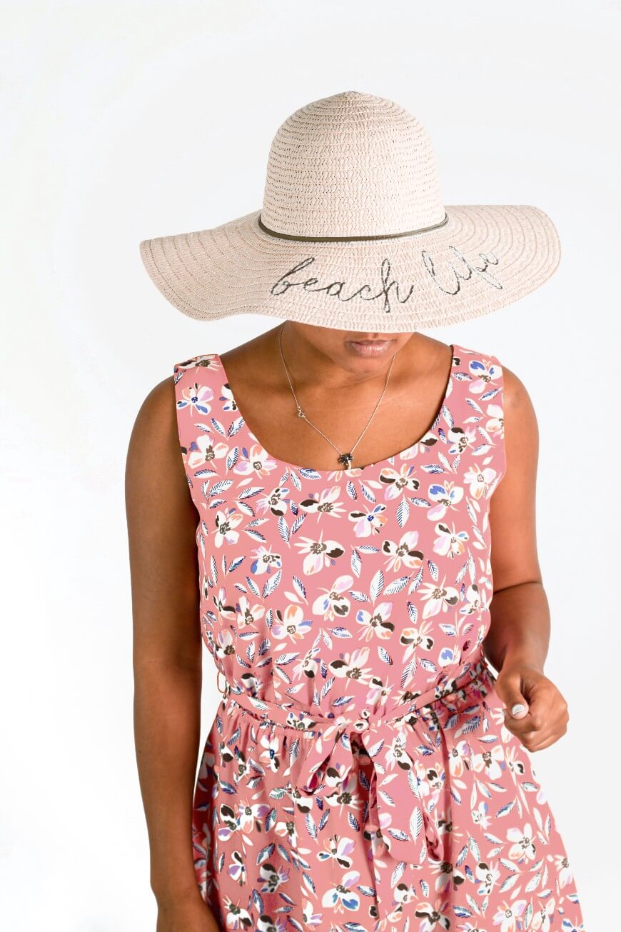 woman in pink dress