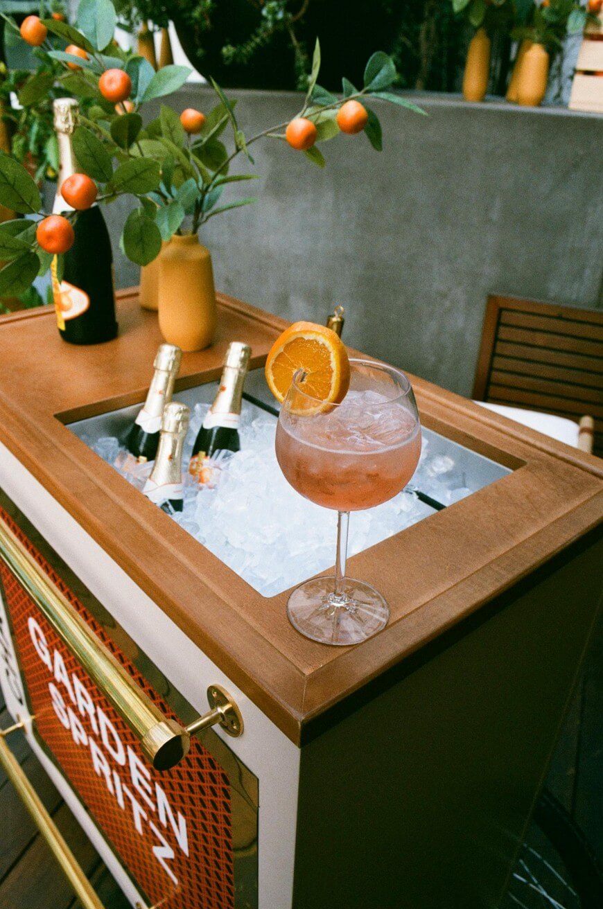 orange drinks station