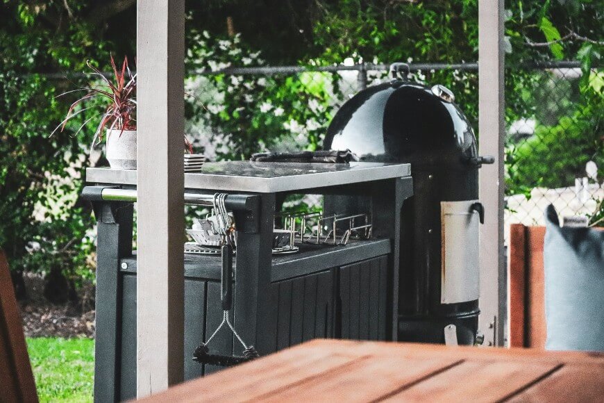 small outside kitchen