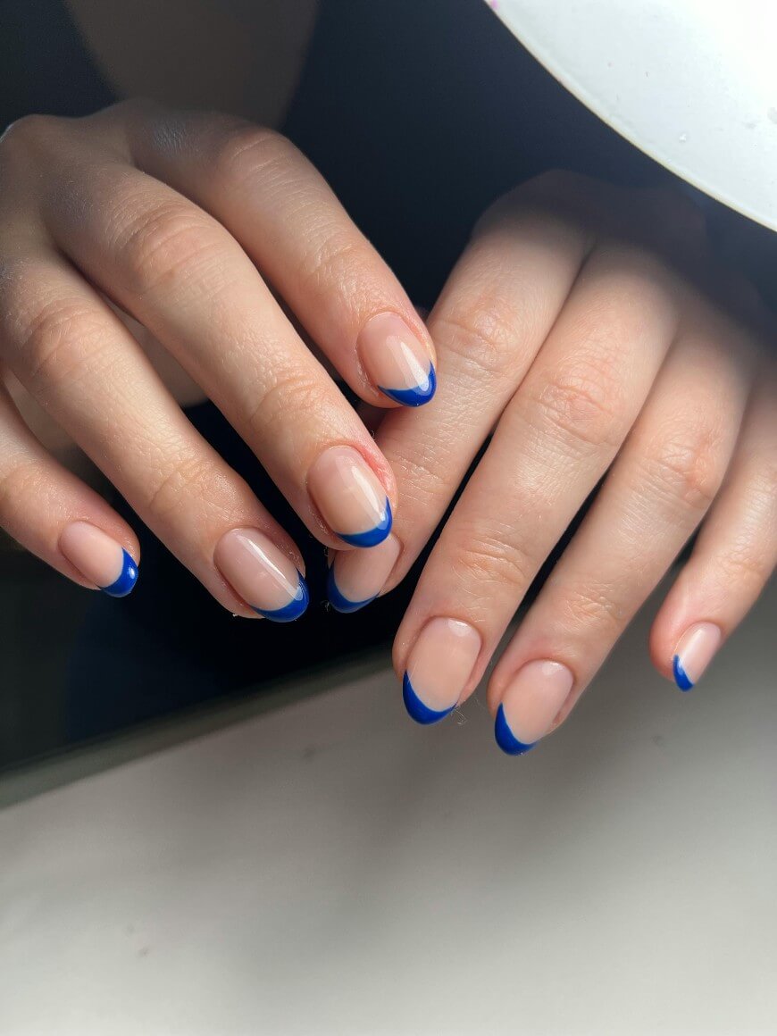 blue french tip