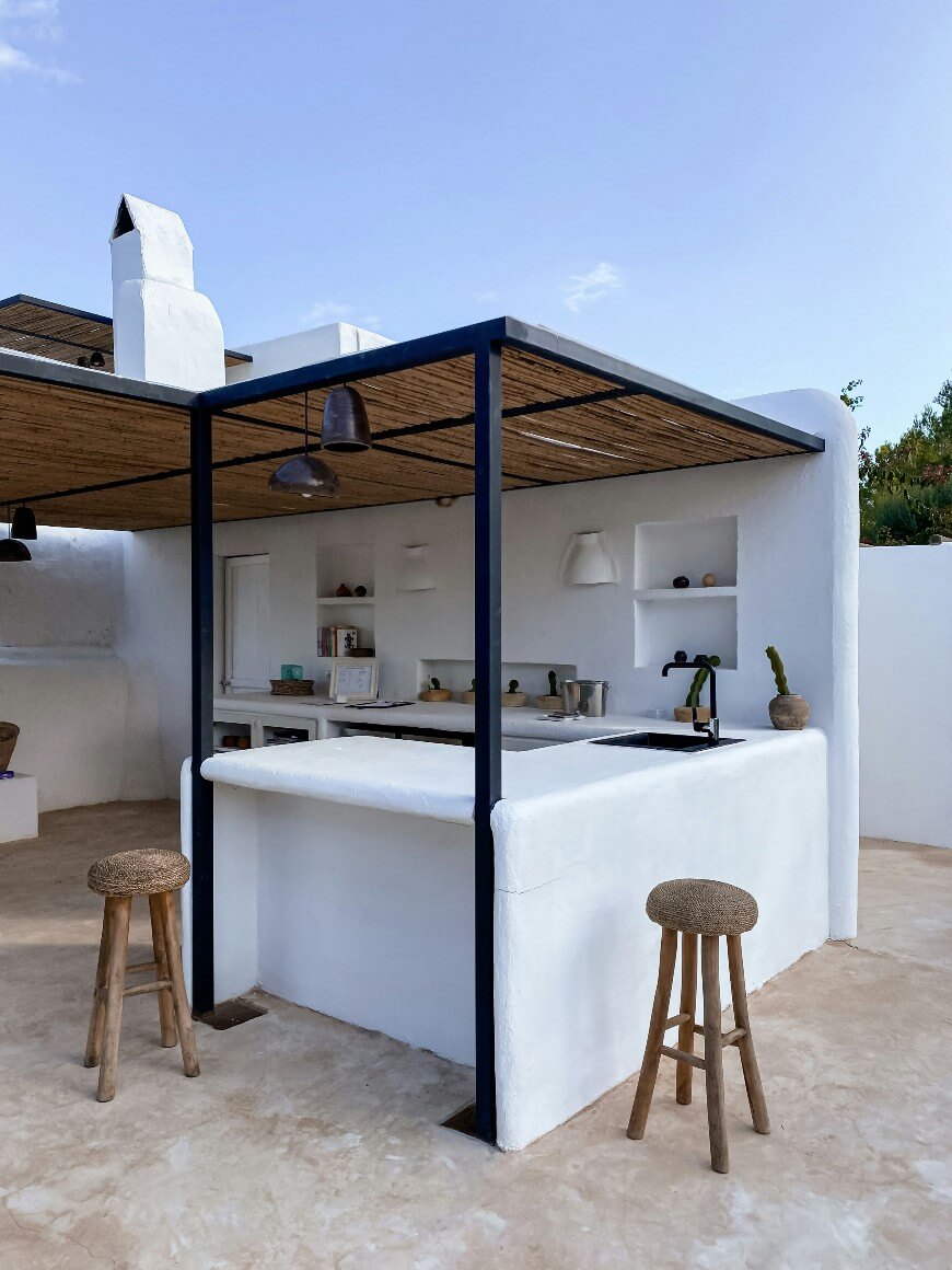 easy diy outdoor kitchen area