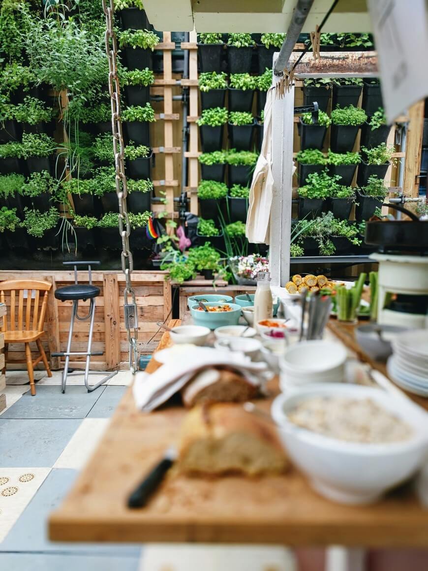 rustic backyard kitchen