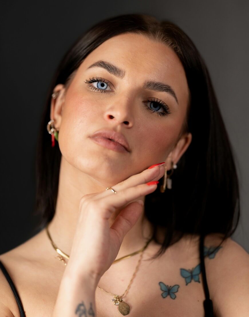 blue collarbone butterfly tattoos