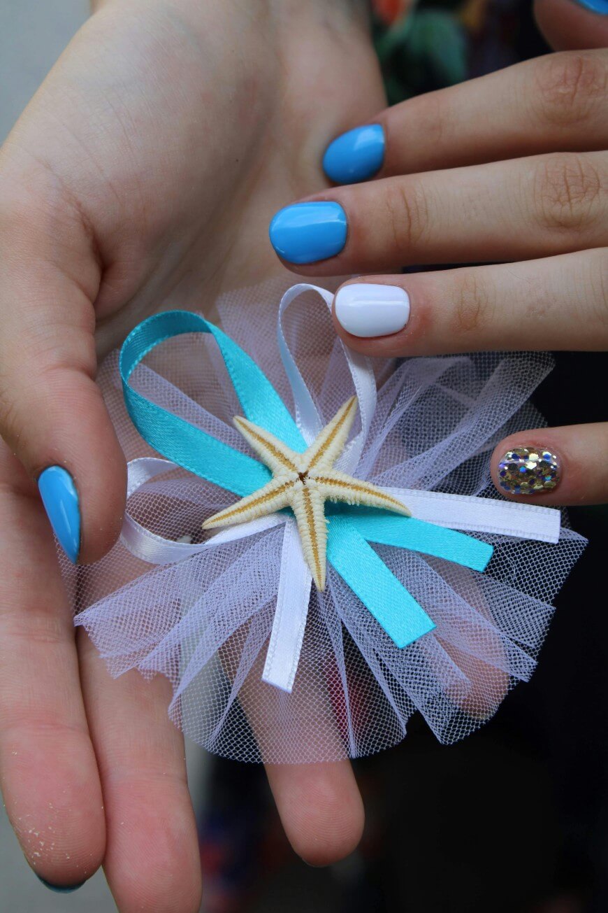 blue greece nail ideas
