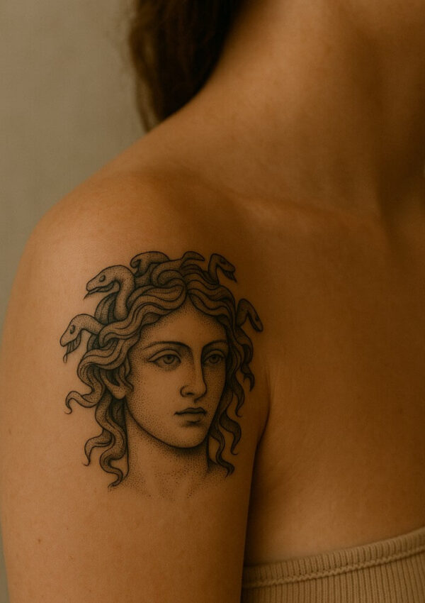 medusa shoulder tattoo