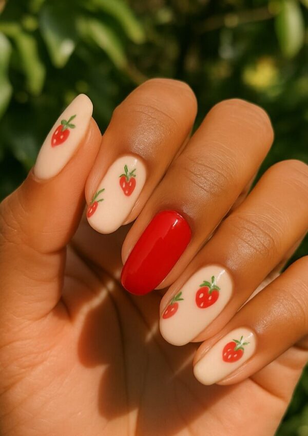 strawberries on nails