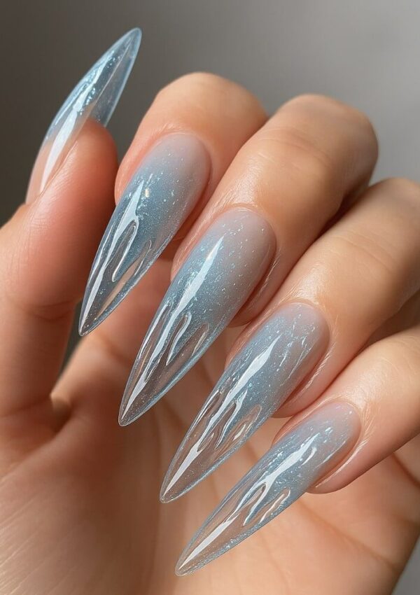 30 Icicle Nail Designs That’ll Make You Love the Cold
