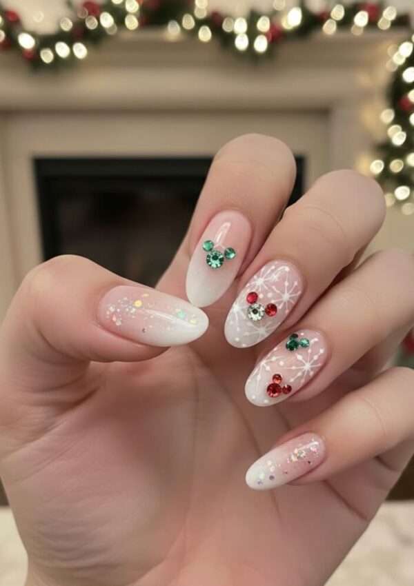30 Magical Disney Christmas Nails for a Festive Manicure