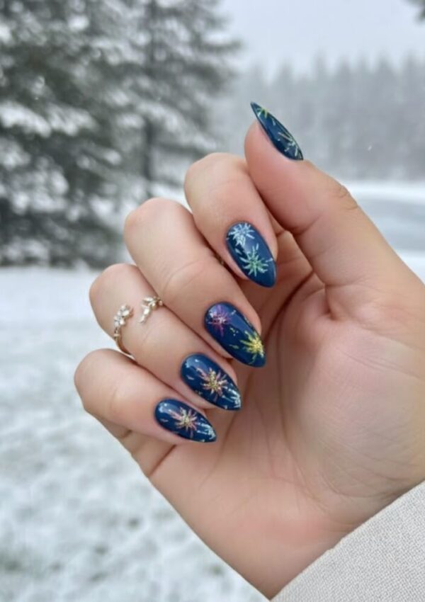 20+ Fireworks New Year Nails That Will Light Up Your Celebration