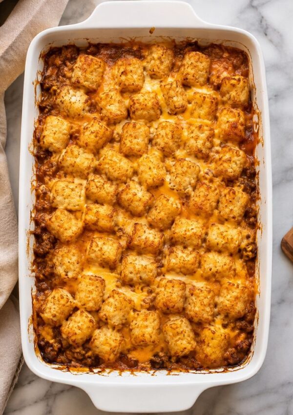 Sloppy Joe Tater Tot Casserole