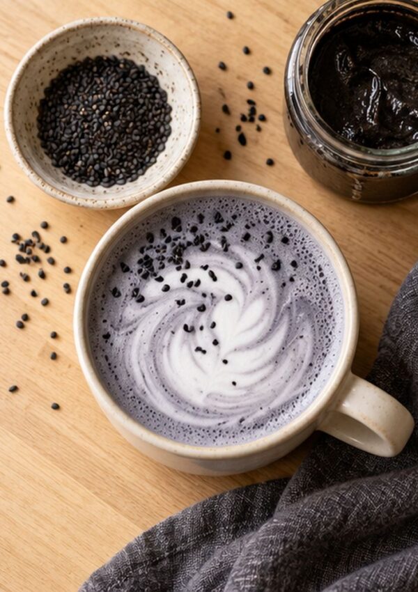 The Cozy Black Sesame Latte That Tastes Like a Bakery Treat