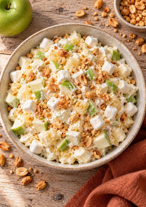 Taffy Apple Salad That Tastes Like a Caramel Apple in a Bowl