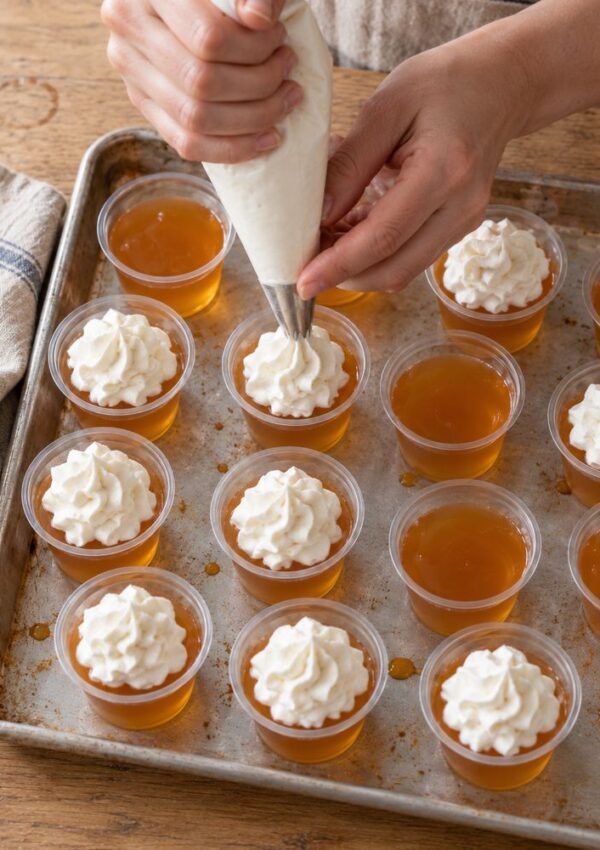 Easy Caramel Apple Jello Shots