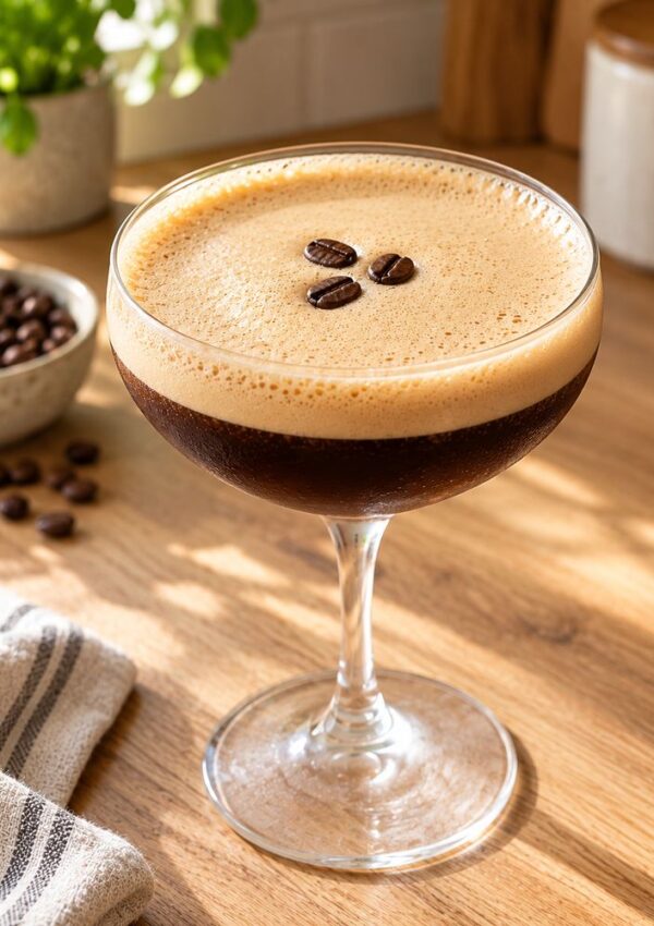 Easy Espresso Martini With Creamy Foam