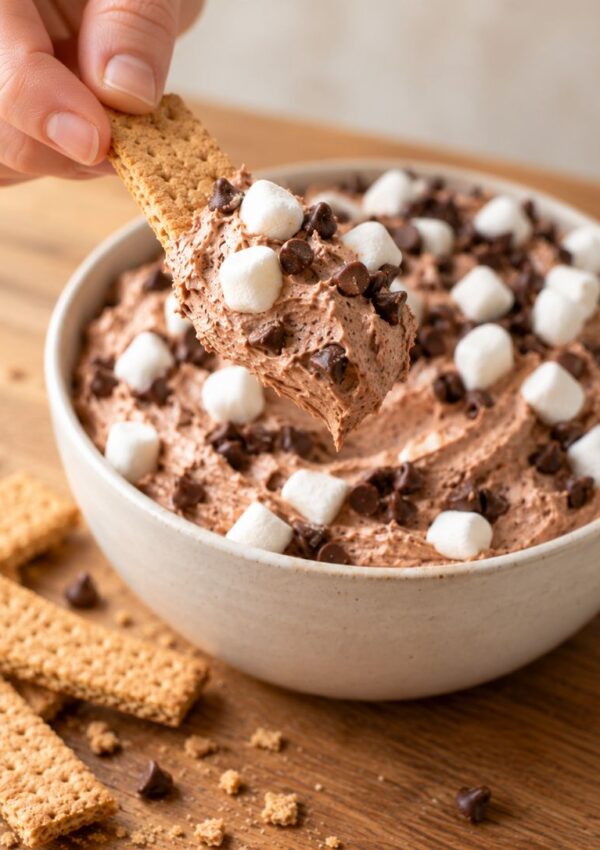 Creamy Hot Cocoa Dip With Marshmallow Fluff