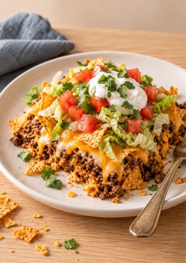 Easy Walking Taco Casserole With Crunchy Fritos